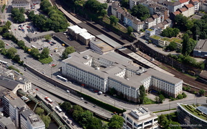 Gebäude der Bundesbahndirektion Wuppertal Luftbild