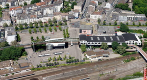 Schwebebahn Haltestelle Wuppertal-Oberbarmen  Luftbild