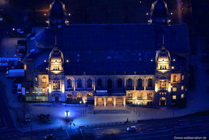 Stadthalle Wuppertal  Deutschland bei Nacht Luftbild