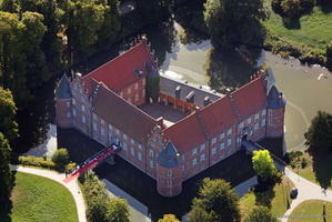 Schloss Herten mit Hochzeit Luftbild 