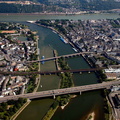  Europabrücke und Mosel  Koblenz  Luftbild 