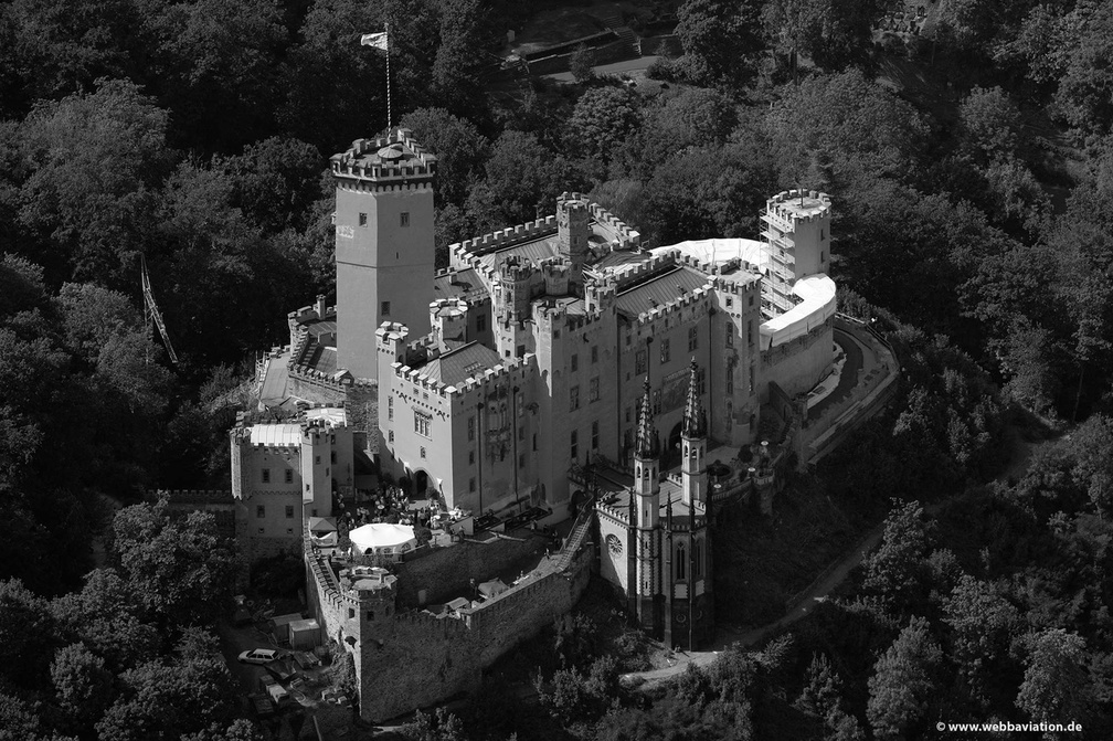 Schloss Stolzenfels Luftbild  