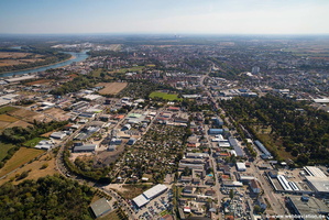 Gewerbegebiet um Wormser Landstr.  Speyer  Luftbild 
