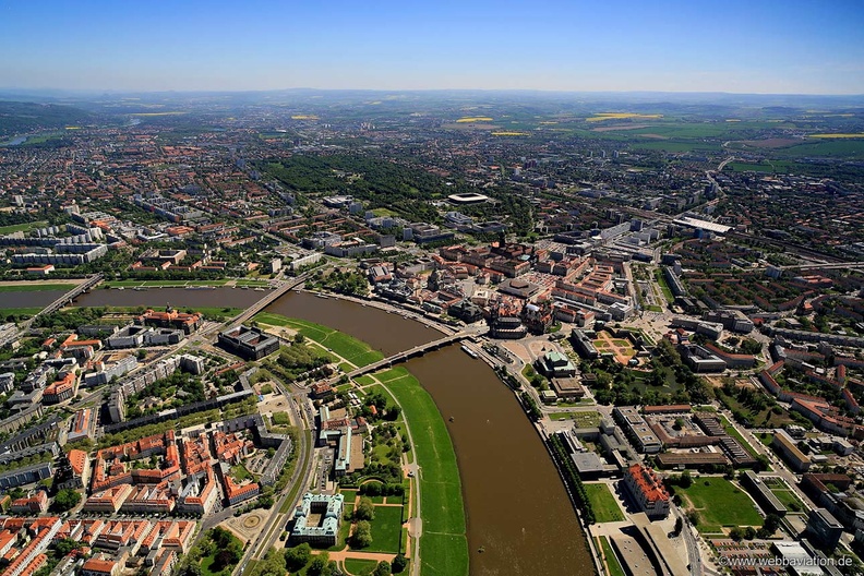 Dresden Altstadt und Neustadt   Luftbild