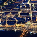 Dresden  Innere Altstadt bei Nacht  Luftbild