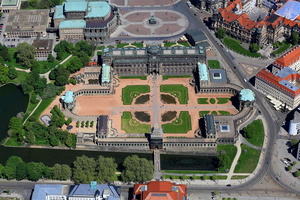 Zwinger Dresden  Dresden Luftbild