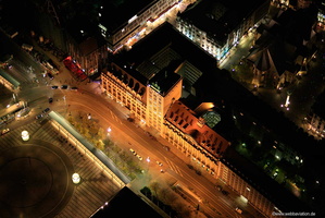 Krochhochhaus  Leipzig   Nachtluftbild 