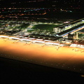 Flughafen Leipzig-Halle bei Nacht Luftbild