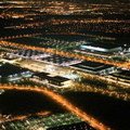 Leipziger Messe bei Nacht   Luftbild