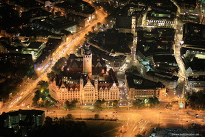 Das Neue Rathaus  Leipzig  bei Nacht