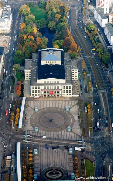 Das Opernhaus Leipzig  Luftbild