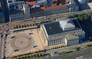 Das Opernhaus Leipzig  Luftbild