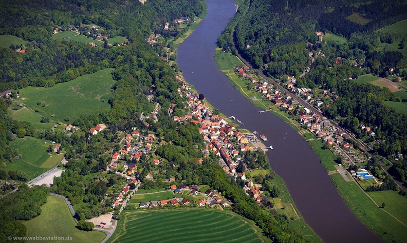 Stadt Wehlen Luftbild 