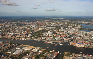 Luftbild von Hamburg Deutschland