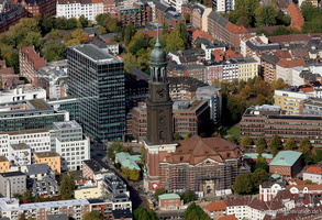 St Michaelis Kirche  Hamburg     Luftbild