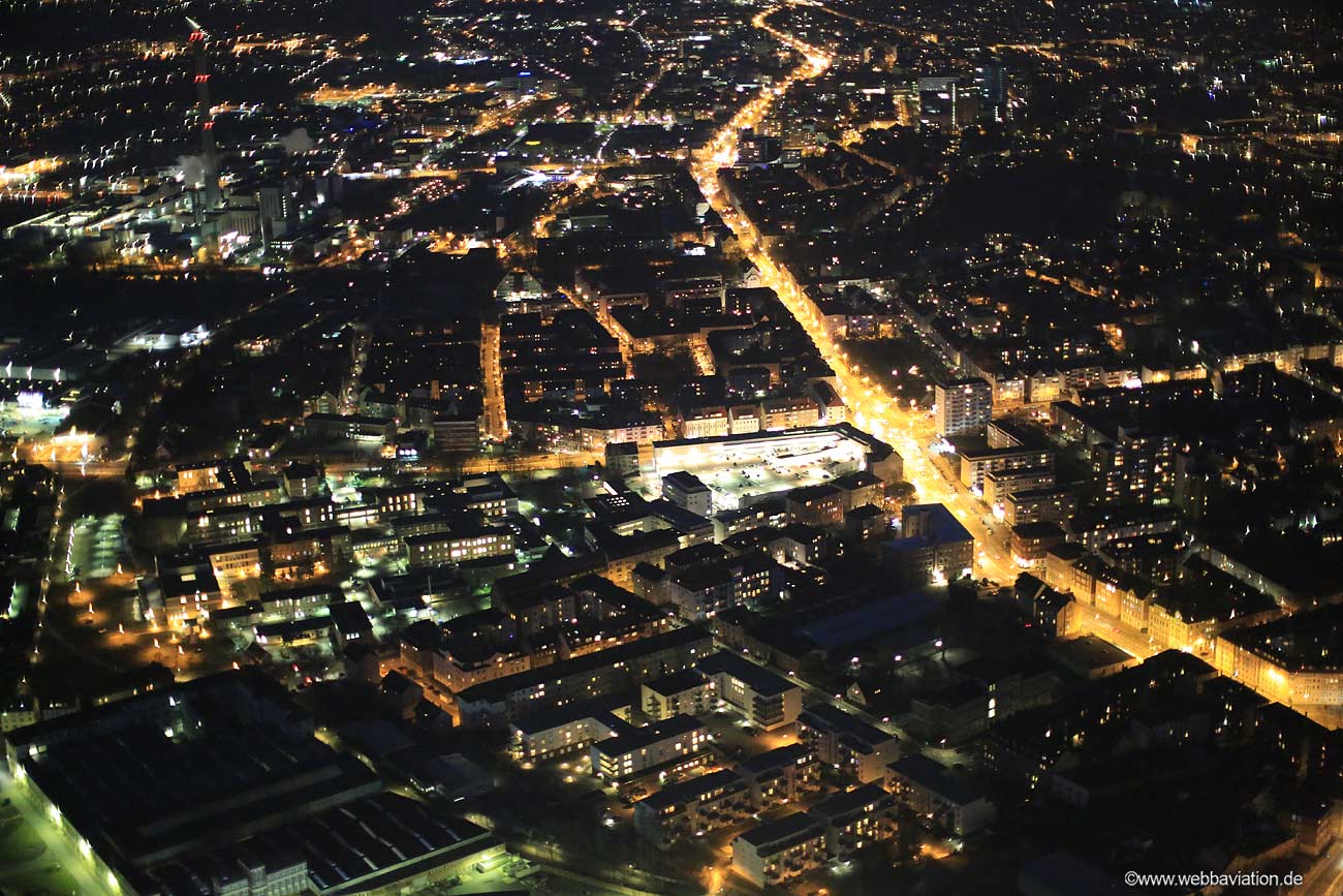 Neustadtring  Braunschweig Nacht Luftbild