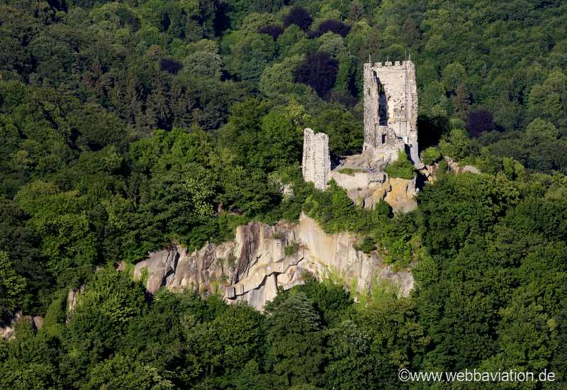 Burg Drachenfels  Luftbild
