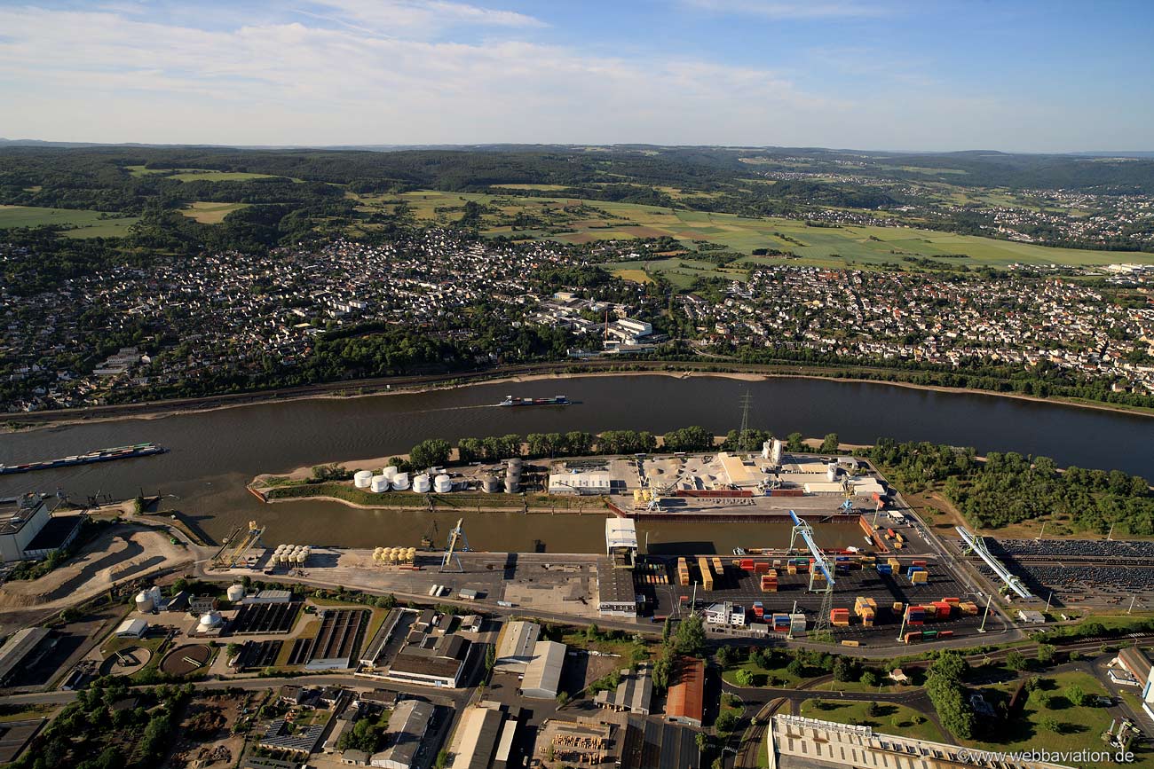 Rheinhafen Koblenz Luftbild 